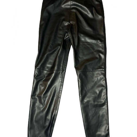 Zara Faux Leather Leggings with Zipper - Picture 2 of 8